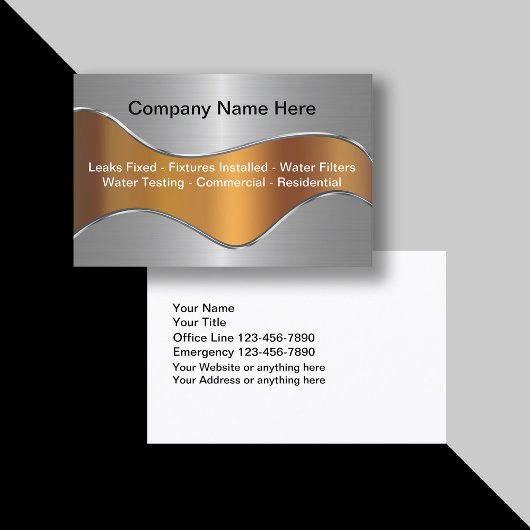 Plumber Business Cards Visitenkarte