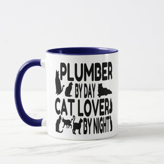 Plumber Cat Lover Tasse (Links)