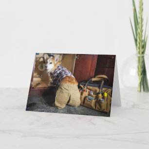 Plumber Corgi leere Karte