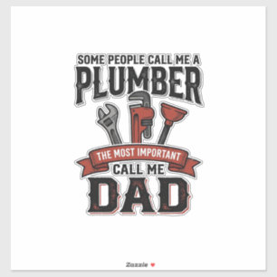 Plumber Dad Vintage Engraving Shirt Design_1 Aufkleber