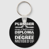 Plumber Diploma Grad ausgehändigt Schlüsselanhänger (Vorderseite)