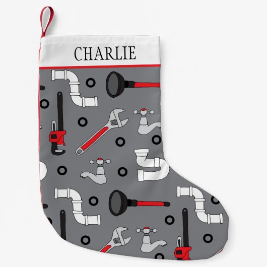 Plumber DIYer and Handyman Kleiner Weihnachtsstrumpf (Vorderseite)