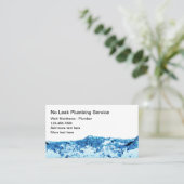 Plumber einfache Visitenkarten Wasser Thema Visitenkarte (Stehend Vorderseite)