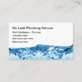 Plumber einfache Visitenkarten Wasser Thema Visitenkarte (Vorderseite)