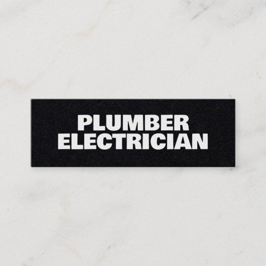 ⚡ Plumber & Electrical Premium Mini Visitenkarte (Vorderseite)