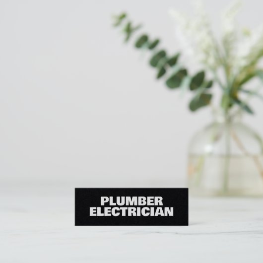 ⚡ Plumber & Electrical Premium Mini Visitenkarte (Stehend Vorderseite)