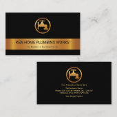 Plumber für das Plumber-Logo des Goldenen Streifen Visitenkarte (Vorne/Hinten)