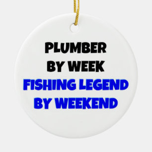 Plumber für Woche Fischen Legende bis Wochenende Keramikornament