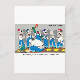 Plumber Hall of Fame Funny Gifts T-Shirts Sammlers Postkarte