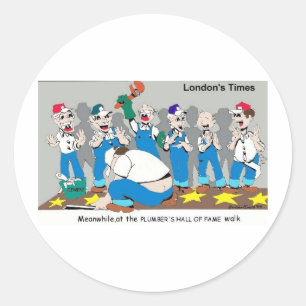 Plumber Hall of Fame Funny Gifts T-Shirts Sammlers Runder Aufkleber