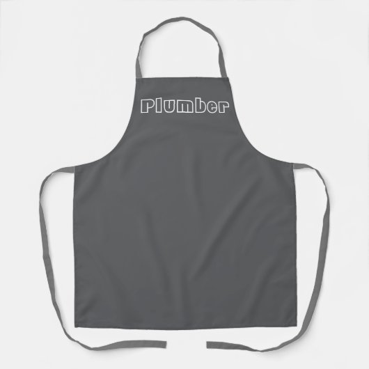 Plumber Logo Funny Kitchen Schürze (Vorderseite)