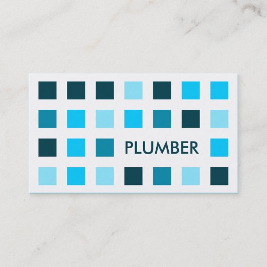 PLUMBER (Mod-Quadrate) Visitenkarte (Vorderseite)