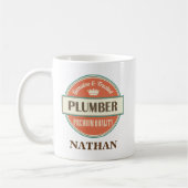 Plumber Personalisiert Office Tasse Geschenk (Links)