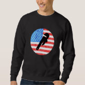Plumber Pipe Wrenches Pipefitter American Flag Plu Sweatshirt (Vorderseite)
