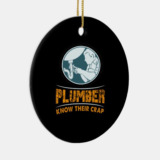 Plumber Plumbing Keramik Ornament (Rechts)