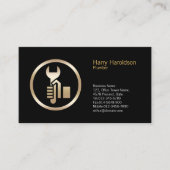 Plumber Plumbing Pipe Wrench  Visitenkarte (Vorderseite)