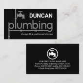 Plumber Plumbing Pipeline Signage Visitenkarte (Vorne/Hinten)