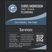 Plumber Plumbing QR Code Visitenkarte