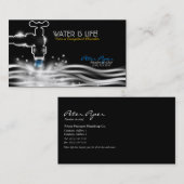Plumber Plumbing Service Business Card Visitenkarte (Vorne/Hinten)