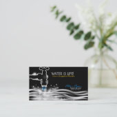 Plumber Plumbing Service Business Card Visitenkarte (Stehend Vorderseite)