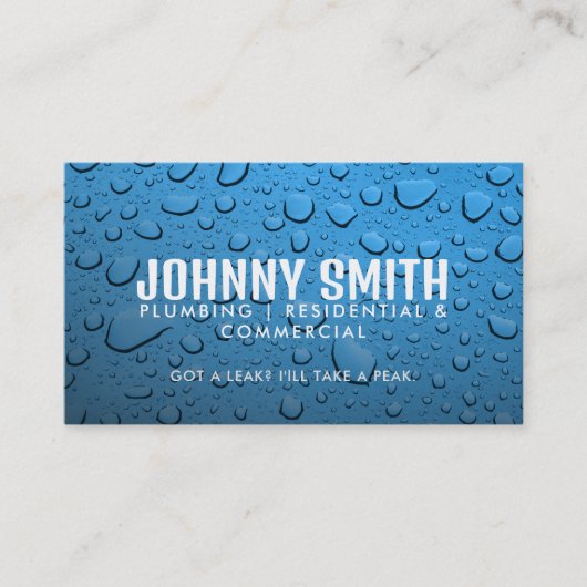 Plumber Slogans Business Cards Visitenkarte (Vorderseite)