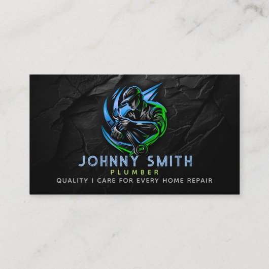 Plumber Slogans Business Cards Visitenkarte (Vorderseite)