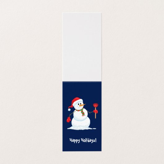 Plumber Snowman Folder Card (Außenseite Aufgefaltet)