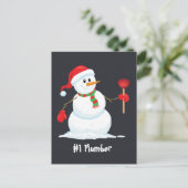 Plumber Snowman Postcard Postkarte (Stehend Vorderseite)