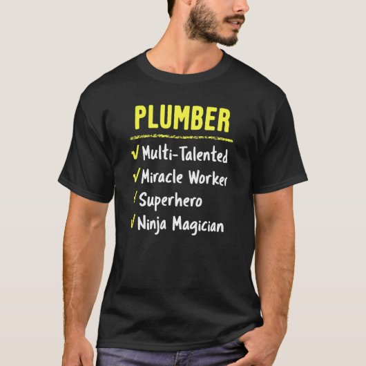 Plumber Talented Miracle Worker Superheld Ninja Gi T-Shirt (Vorderseite)