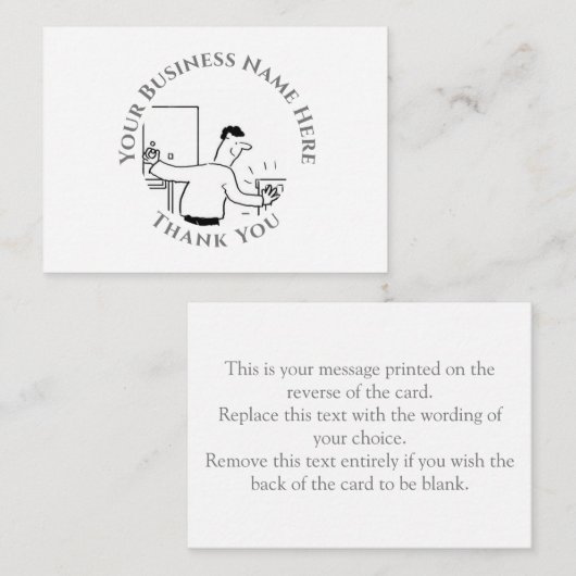 Plumber Vielen Dank, Note Card Mitteilungskarte (Vorne/Hinten)