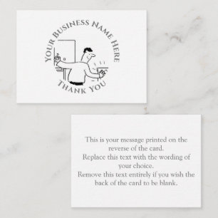 Plumber Vielen Dank, Note Card Mitteilungskarte