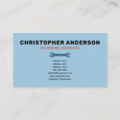 Plumber Visitenkarte (Rückseite)