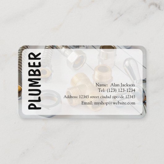PLUMBER-Visitenkarte bearbeitet Visitenkarte (Vorderseite)