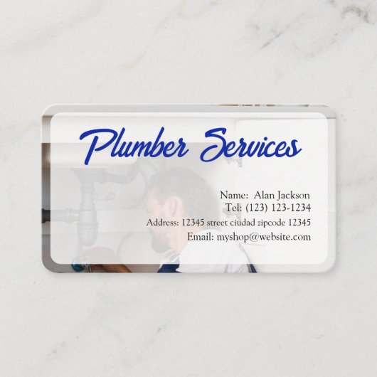 PLUMBER-Visitenkarte bearbeitet Visitenkarte (Vorderseite)