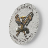 Plumber Water Drainage Sewage Engineer Technician Große Wanduhr (Winkel)