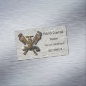 Plumber Water Sewage Drainage Engineer Technician Magnetische Visitenkarte (Beispiel)