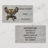 Plumber Water Sewage Drainage Engineer Technician Visitenkarte (Vorne/Hinten)