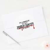 Plumber Zombie Hunter Runder Aufkleber (Umschlag)