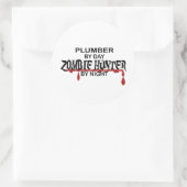 Plumber Zombie Hunter Runder Aufkleber (Tasche)
