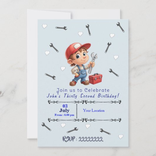 Plumbers Einladung (Vorderseite)