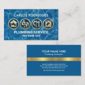 Plumbers majestätische Gold Plumbing Ikonen Visitenkarte (Vorne/Hinten)