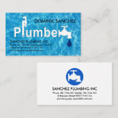 Plumberzeichen auf Wasserspiegelung Visitenkarte (Vorne/Hinten)