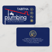 Plumbing Building Water Pipe Frame Visitenkarte (Vorne/Hinten)