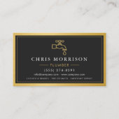 Plumbing Contractor Modern Metallic QR Code Visitenkarte (Vorderseite)