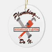 Plumbing Do It Keramik Ornament (Links)