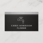 Plumbing Faucet Plumber QR Code Logo Visitenkarte (Vorderseite)