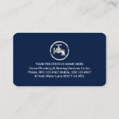 Plumbing Faucet Signage Leaking Water  Visitenkarte (Rückseite)