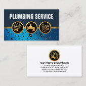 Plumbing Icons Wasserfall Visitenkarte (Vorne/Hinten)