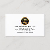 Plumbing Icons Wasserfall Visitenkarte (Rückseite)