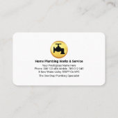 Plumbing Pipe Frame In Water Leaks Visitenkarte (Rückseite)